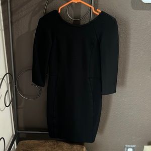 Black open back dress